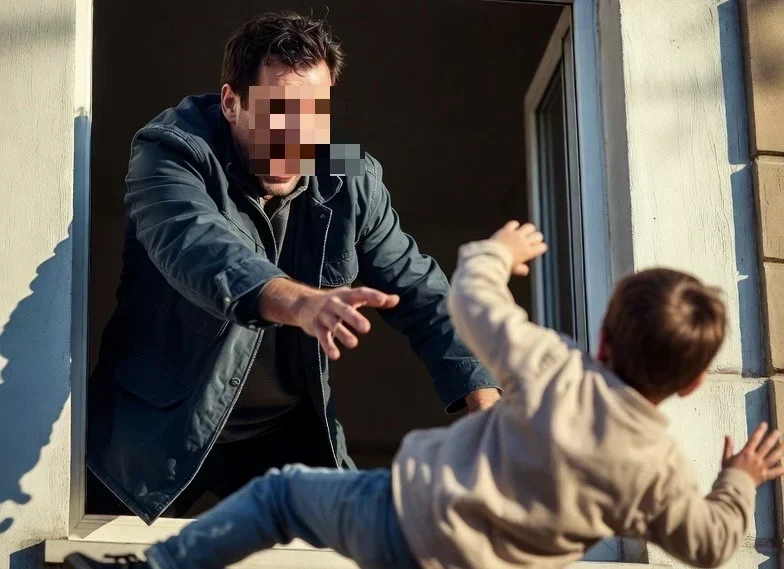 Criança de 5 anos é resgatada após ser jogada pela janela