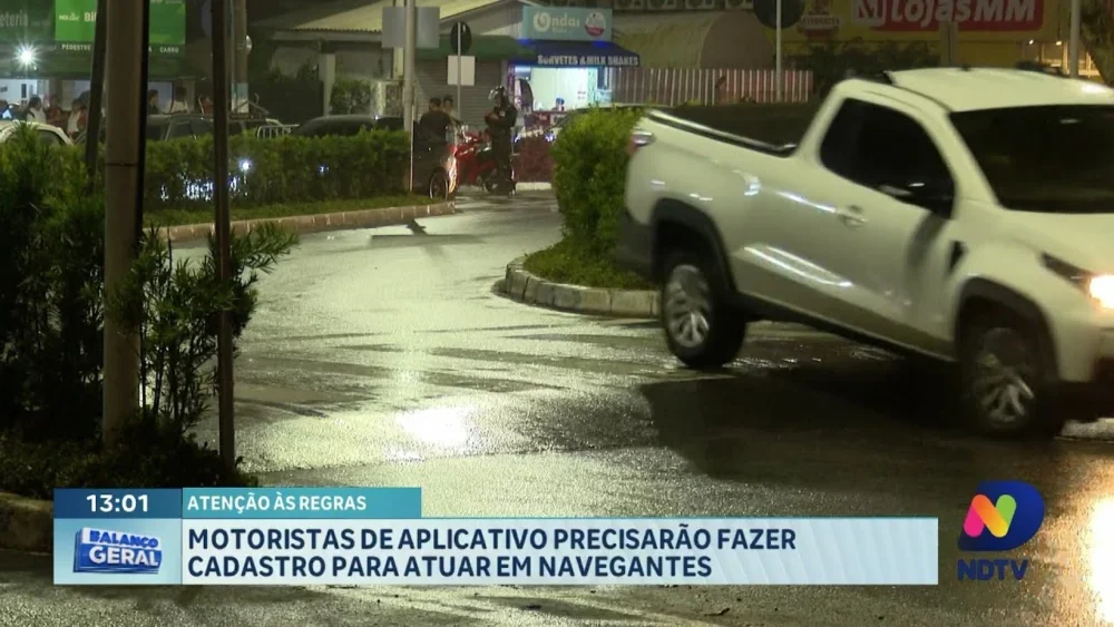 Cadastro obrigatório para motoristas de aplicativo em Navegantes
