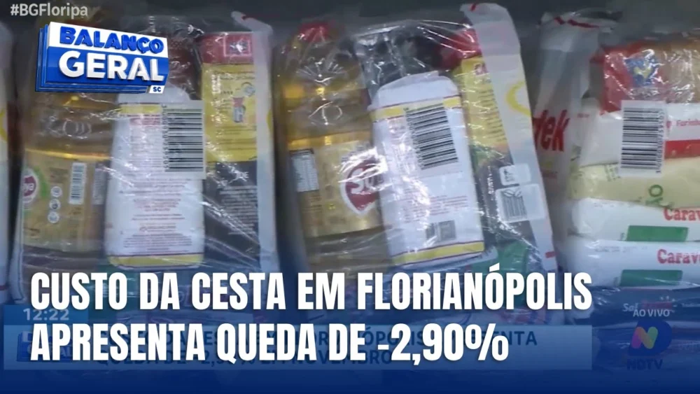 Cesta básica em Florianópolis registra queda de 2,9%