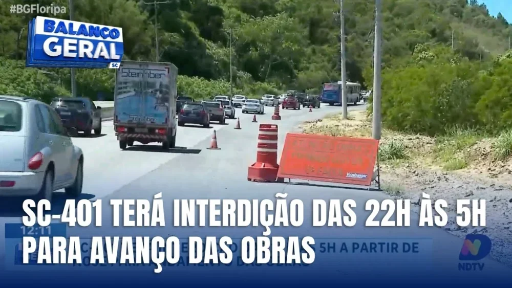 Mudança no horário de interdição da SC-401 em Florianópolis