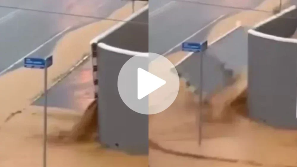 Muro desaba em Indaial devido a fortes chuvas