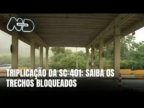 Obras na SC-401: bloqueios noturnos em Florianópolis