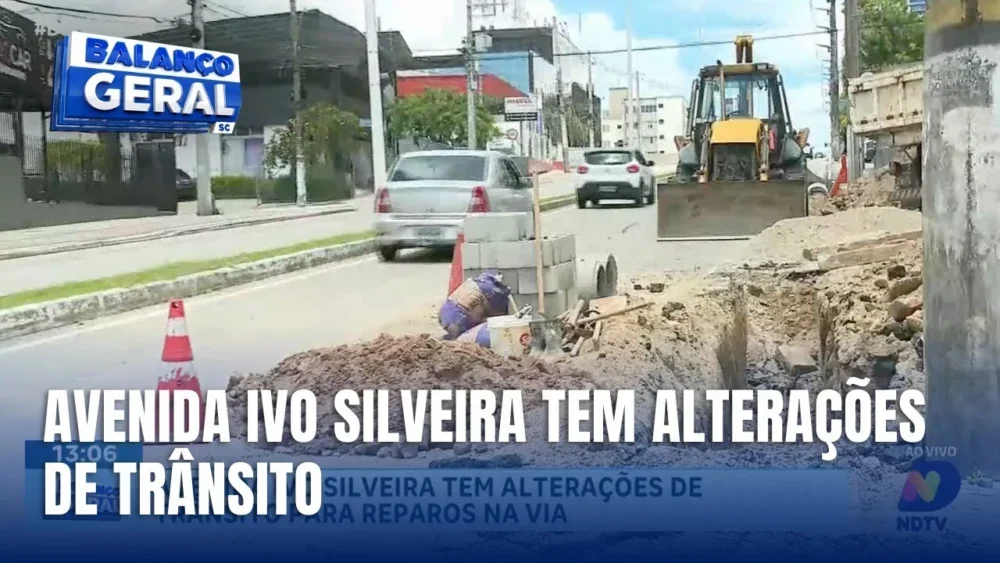 Reparos na Avenida Ivo Silveira afetam trânsito em Florianópolis