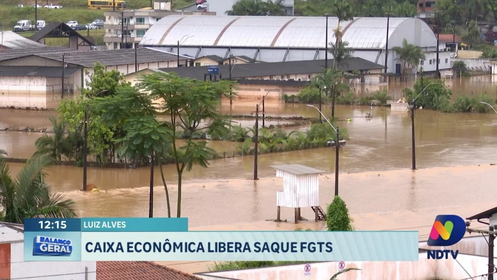 Saque do FGTS para calamidade em Luiz Alves é liberado