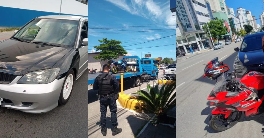 BC Trânsito autua motos e carro por ruídos excessivos em fiscalização rigorosa