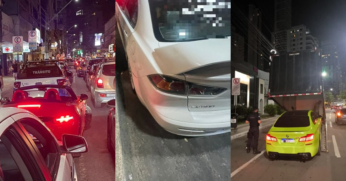 BC Trânsito flagra carros de luxo com escapamento irregular e débitos em Balneário Camboriú
