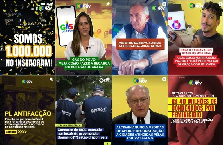 Canal Gov celebra 1 milhão de seguidores e se destaca entre instituições públicas