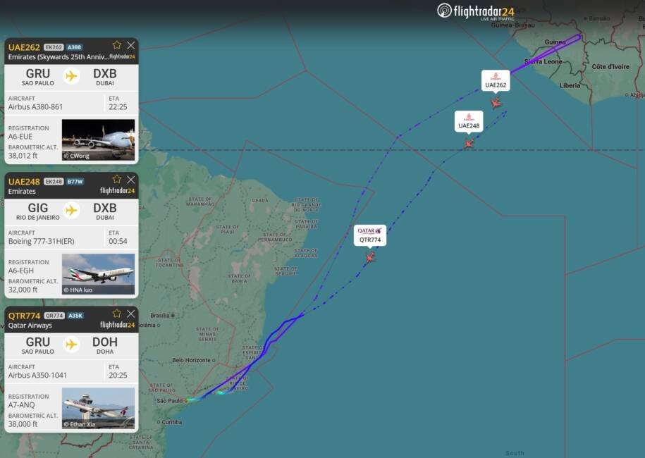 Emirates e Qatar Airways interrompem voos após ataques dos EUA e Israel ao Irã