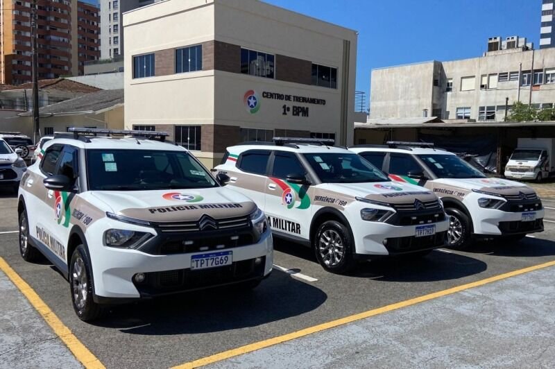 Itajaí recebe 10 novas viaturas do 1º BPM e registra 106 dias sem homicídios