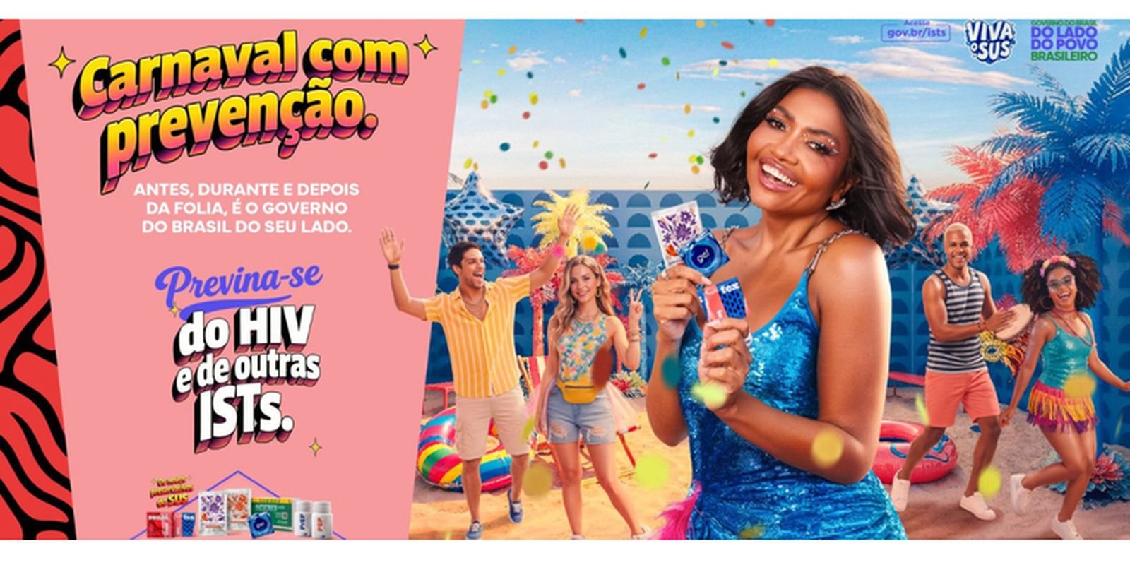 Ministério da Saúde reforça uso de preservativos e alerta para 60% da população