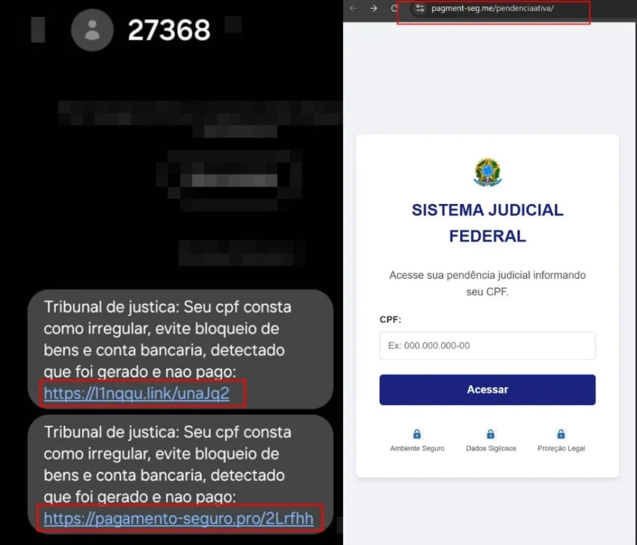 Perfil unpack64 revela golpe digital que usa falso processo judicial para extorquir