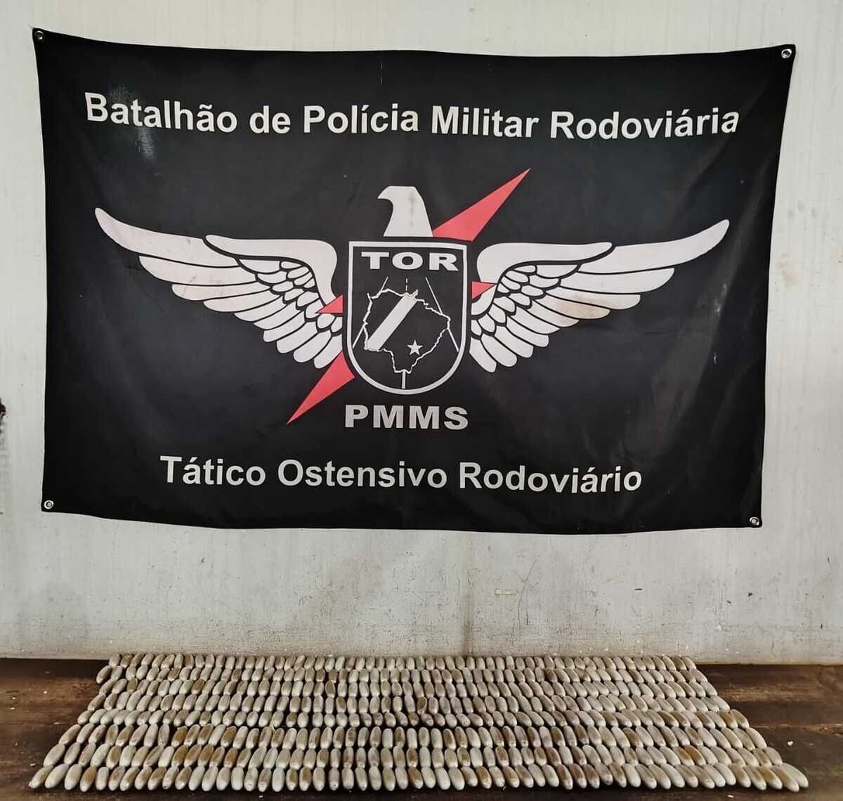 Polícia Militar apreende 450 cápsulas de cocaína em ônibus de Corumbá para SP
