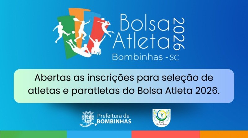Prefeitura de Bombinhas abre inscrições para Bolsa Atleta 2026 com 35 vagas