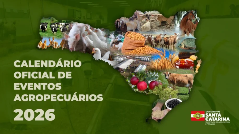 Secretaria da Agricultura de SC publica Calendário com 456 eventos e destaca liderança