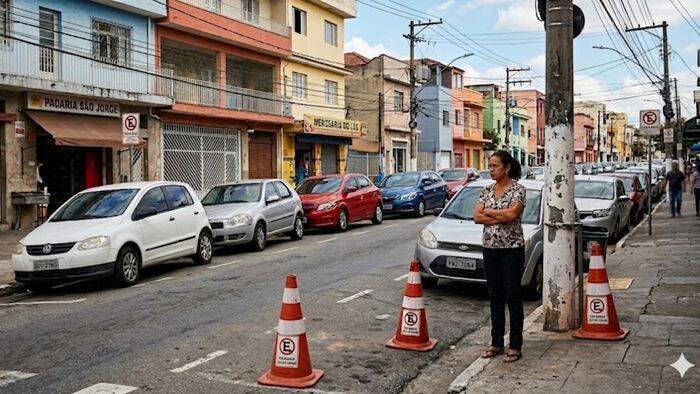 Código de Trânsito Brasileiro proíbe reservar vagas públicas e gera conflitos