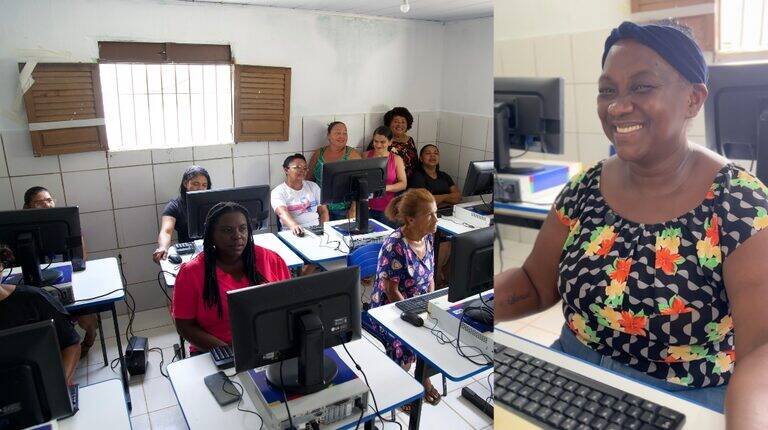Edeilda Silvério ganha esperança com laboratório de informática no Quilombo Mituaçu