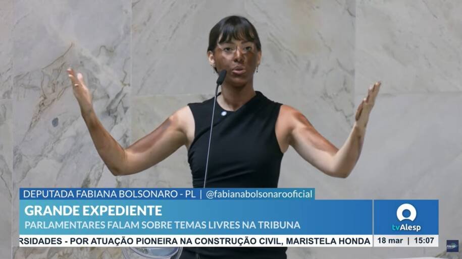 Fabiana Bolsonaro critica Érika Hilton e gera polêmica com 'blackface' na Alesp