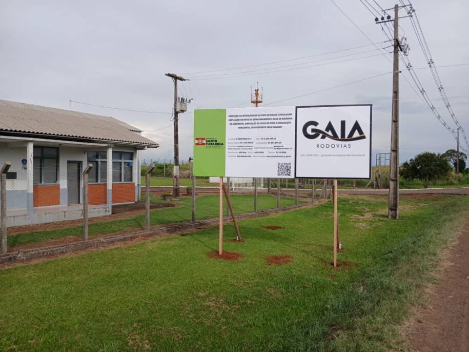 Governo de Santa Catarina inicia obras de R$ 8,3 milhões no Aeroporto Hélio Wassun