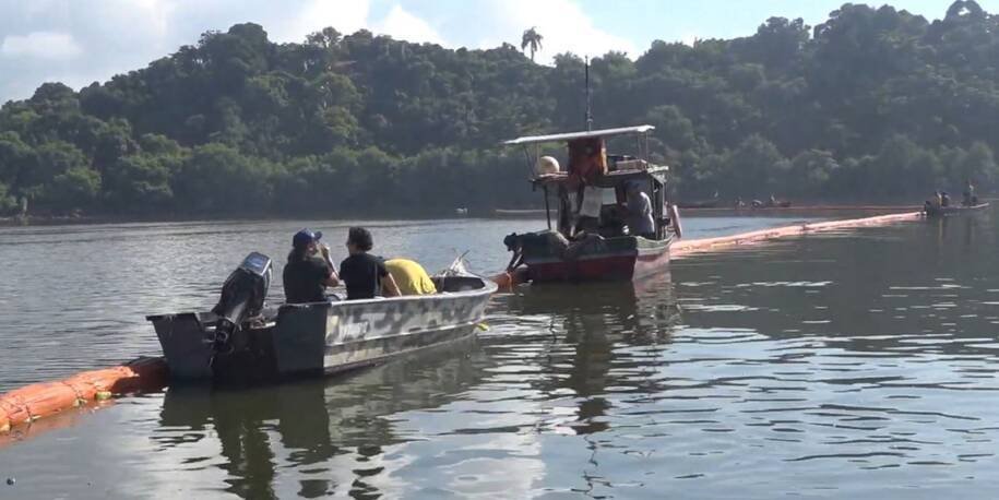ONGs OSLT e Fiotrar implementam barreiras de cabelo na Baía de Guanabara