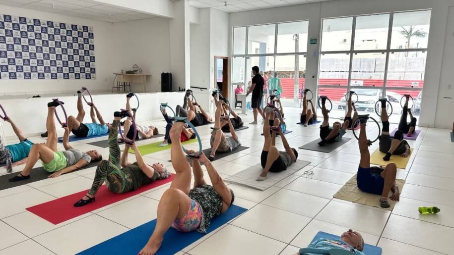 Secretaria de Políticas à Pessoa Idosa de Itapema registra sucesso em aulas de pilates