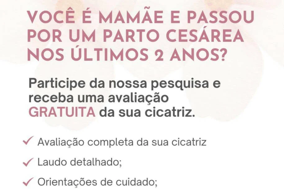 Udesc Cefid oferece avaliação gratuita de cicatriz cesariana em Florianópolis