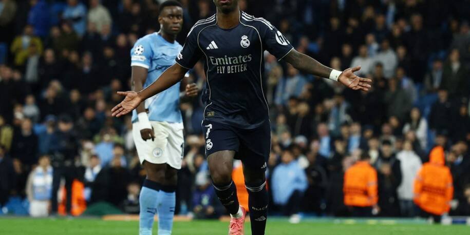 Vinicius Júnior brilha e Real Madrid elimina Manchester City na Champions