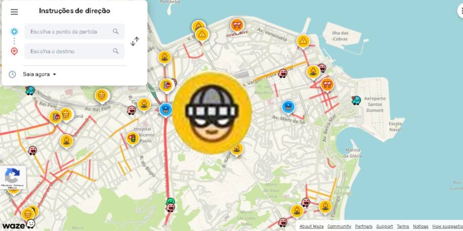 Waze introduz ícone de ladrão e alerta motoristas sobre áreas de risco