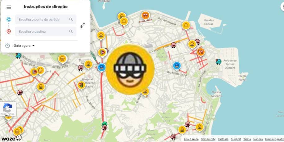 Waze introduz ícone de ladrão e alerta motoristas sobre áreas de risco