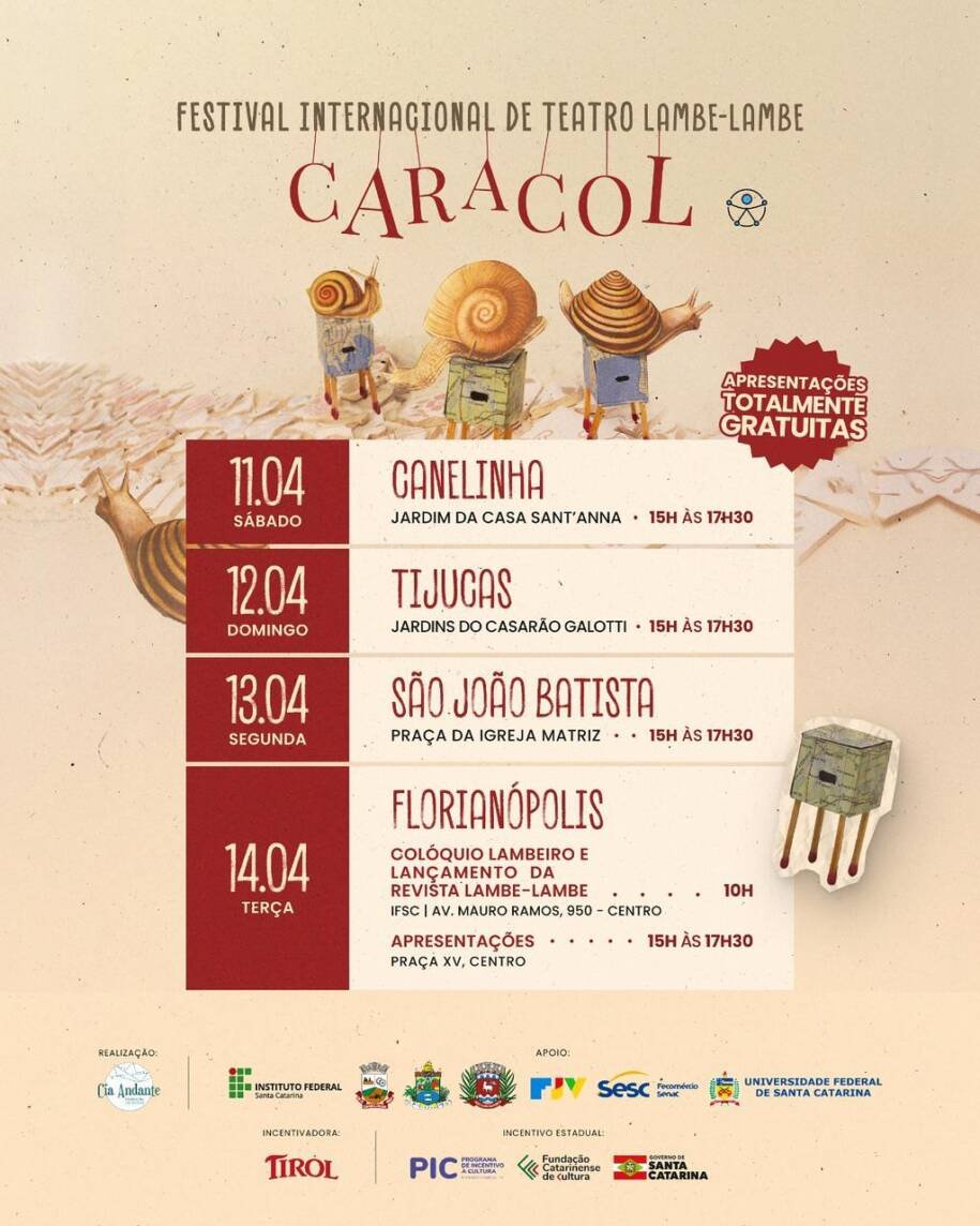 Cia Andante lança Caracol e promete experiências únicas em Canelinha