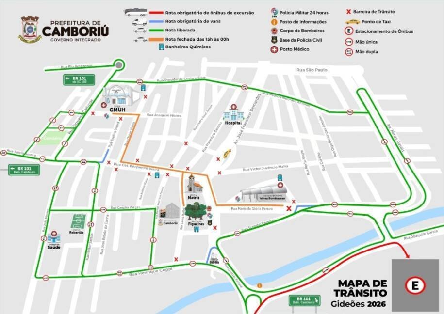 DEMUTRAN altera trânsito em Camboriú para Congresso dos Gideões 2026; veja mudanças!