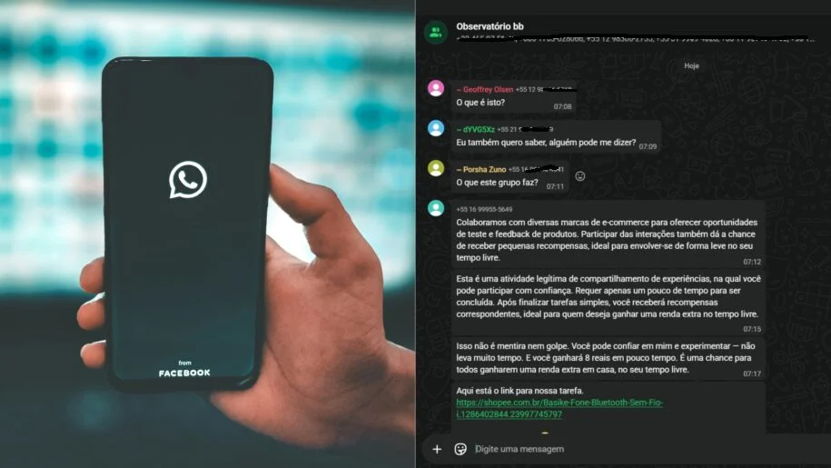 Golpe da Renda Extra no WhatsApp faz vítimas e gera prejuízo de R$ 51 bilhões