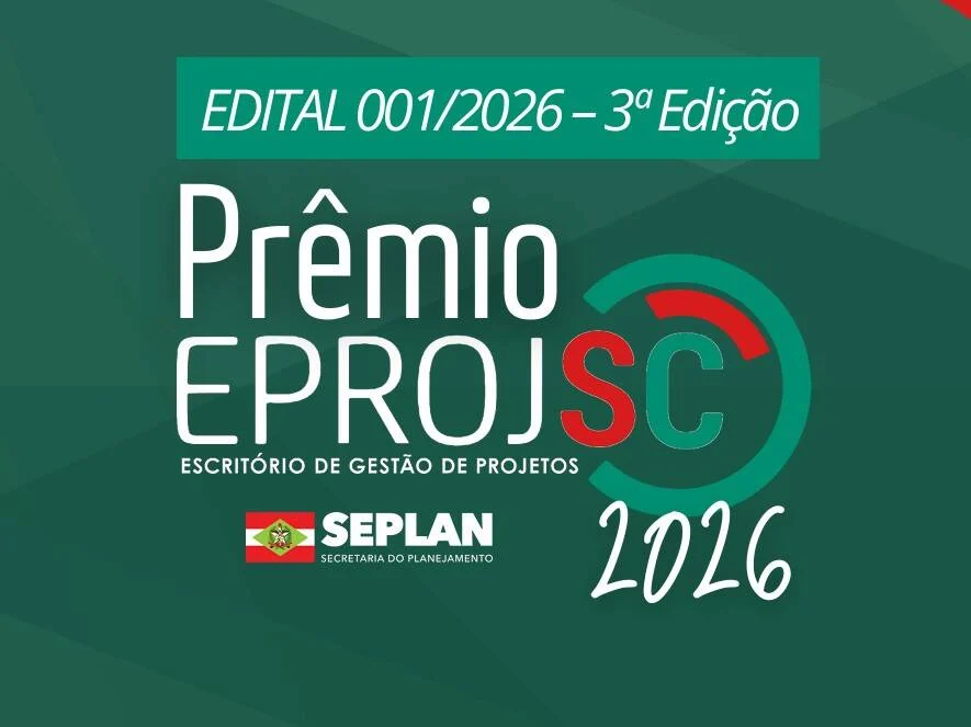 Governo de Santa Catarina abre inscrições para Prêmio EPROJ/SEPLAN 2026 e gera expectativa