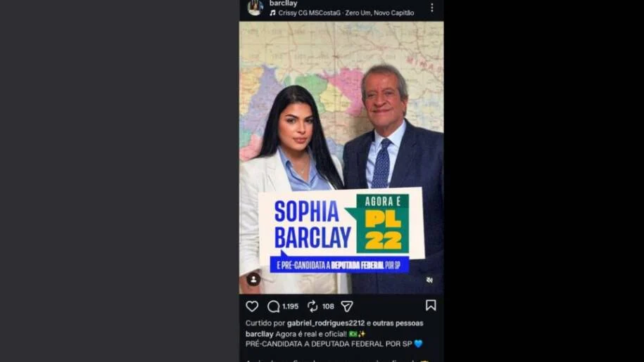 PL filia Sophia Barclay, a ‘Trans de Direita’, em disputa acirrada com Erika Hilton