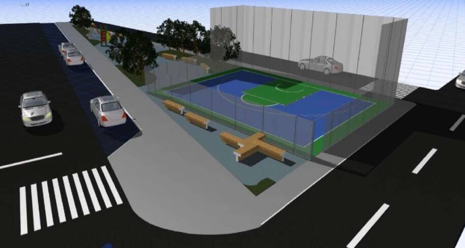 Prefeito Luizinho Américo assina ordem de serviço para Meia Quadra de Basquete