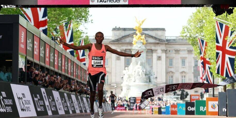 Sebastian Sawe quebra recorde e vence Maratona de Londres em 1h59min30s
