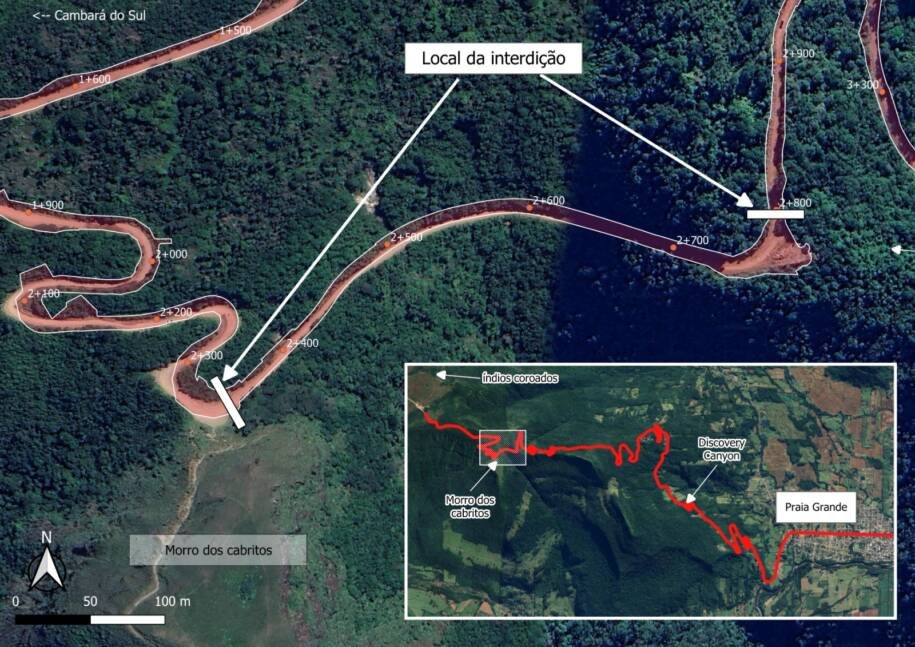 Secretaria de Infraestrutura interdita Serra do Faxinal por quatro meses e gera desvio