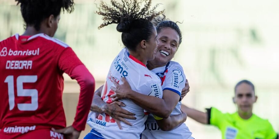 Bahia vence o Internacional por 3 a 0 e volta ao G4 do Brasileirão Feminino