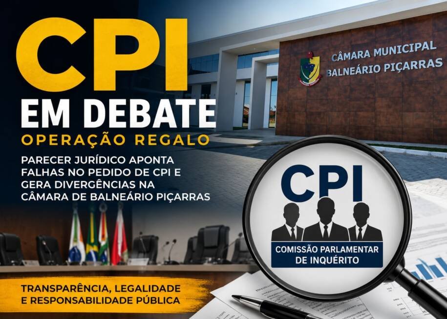 Câmara Municipal de Balneário Piçarras rejeita CPI sobre Operação Regalo por falhas graves