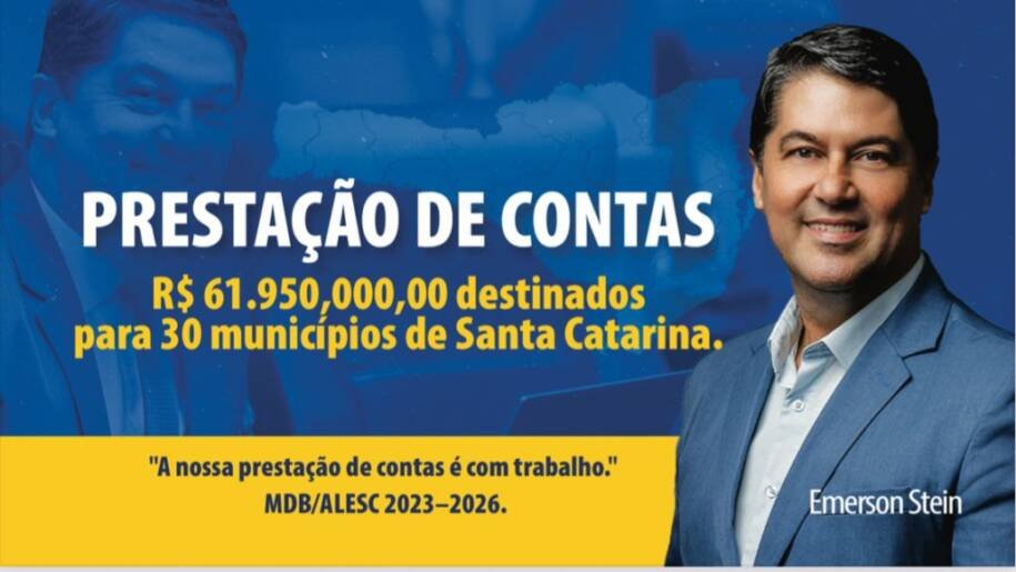 Deputado Emerson Stein detalha R$ 60 milhões em investimentos e provoca debates