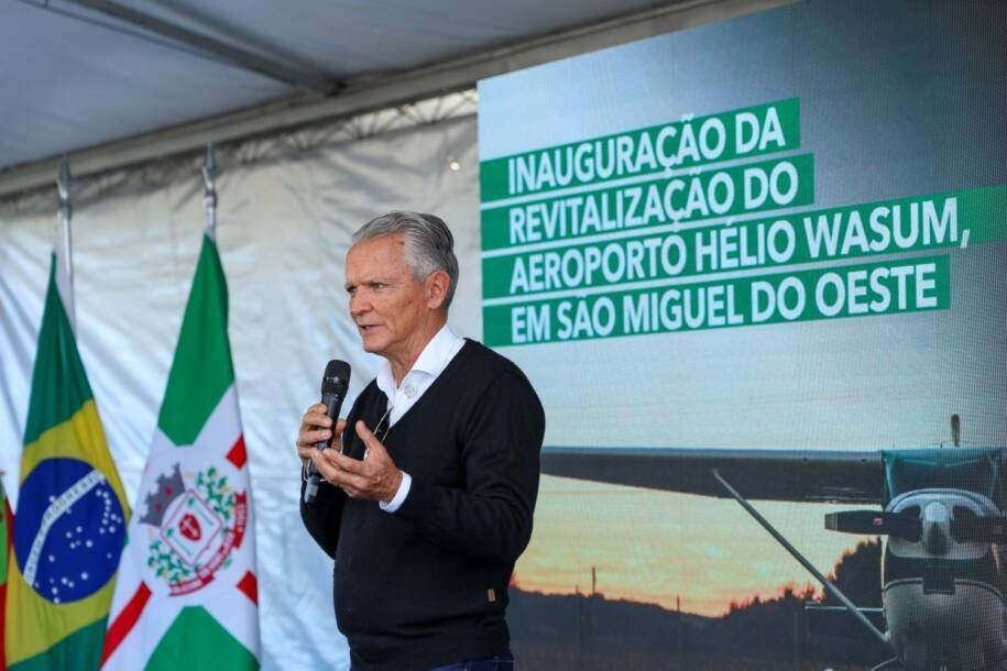 Governador Jorginho Mello inaugura revitalização do Aeroporto Hélio Wassun e gera expectativa