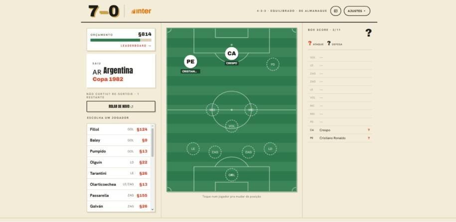 7 a 0 lança Desafio do Dia e revoluciona a Copa com modo competitivo