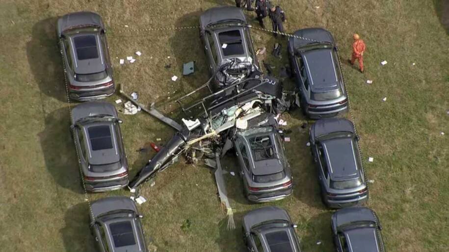 Colisão entre helicópteros no Recreio dos Bandeirantes deixa seis mortos
