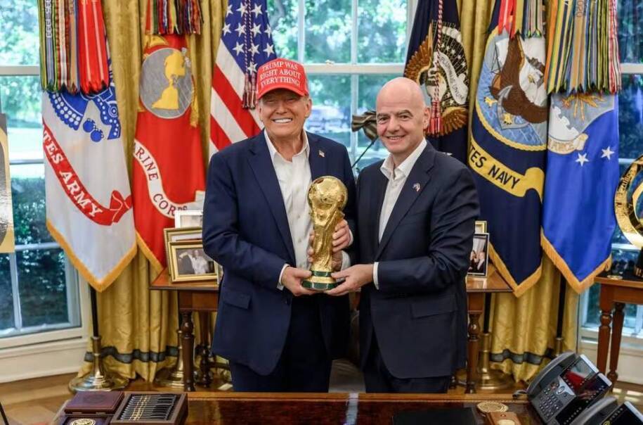 Gianni Infantino confirma Donald Trump na final da Copa em Nova Jersey!