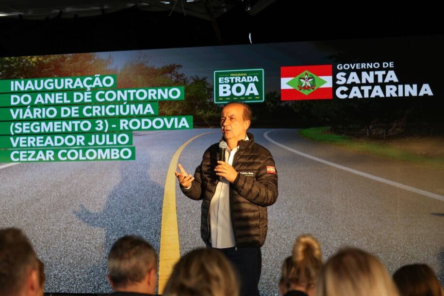 Governador Jorginho Mello entrega contorno viário em Criciúma e libera SC-108