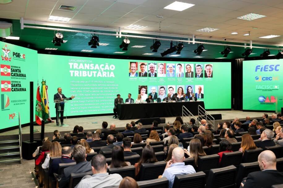 Governador Jorginho Mello lança Transação Tributária e promete recuperação de R$ 31,6 bi