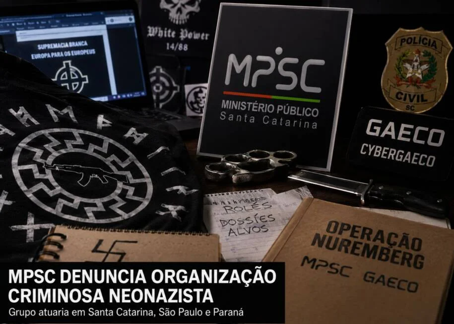MPSC denuncia 14 integrantes de organização criminosa neonazista em operação tensa