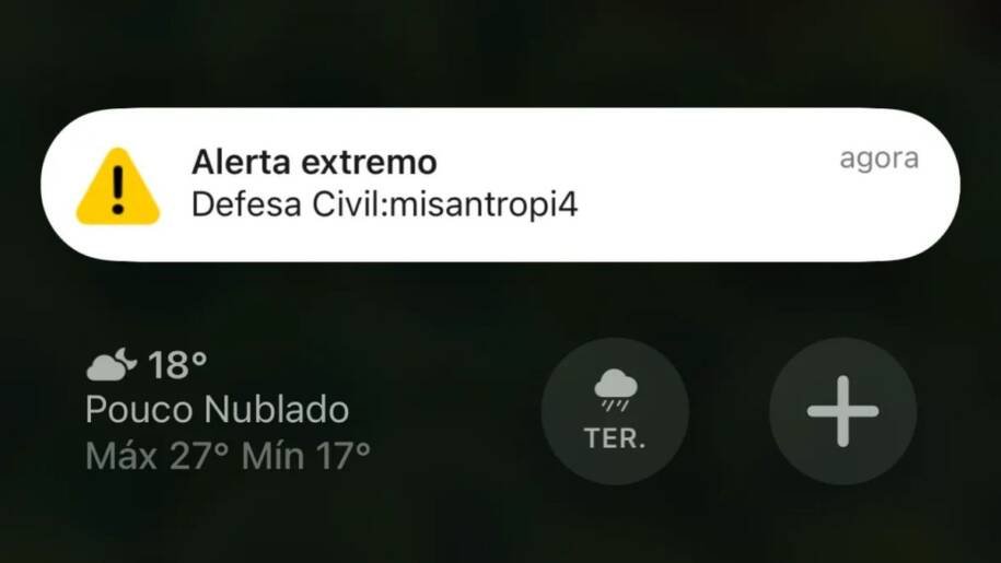 Polícia Federal investiga alertas da Defesa Civil com 'misantropi4' e desativa sistema