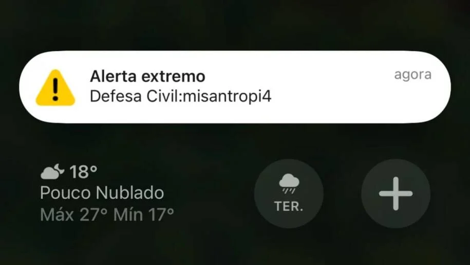 Polícia Federal investiga alertas da Defesa Civil com ‘misantropi4’ e desativa sistema