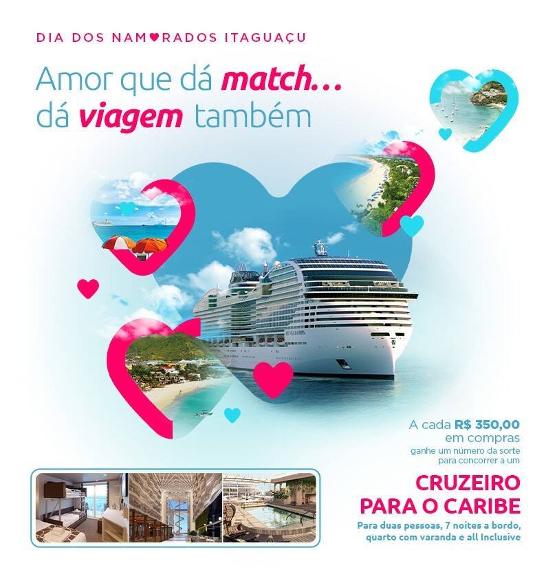 Shopping Itaguaçu em São José sorteia cruzeiro no Dia dos Namorados; participe!