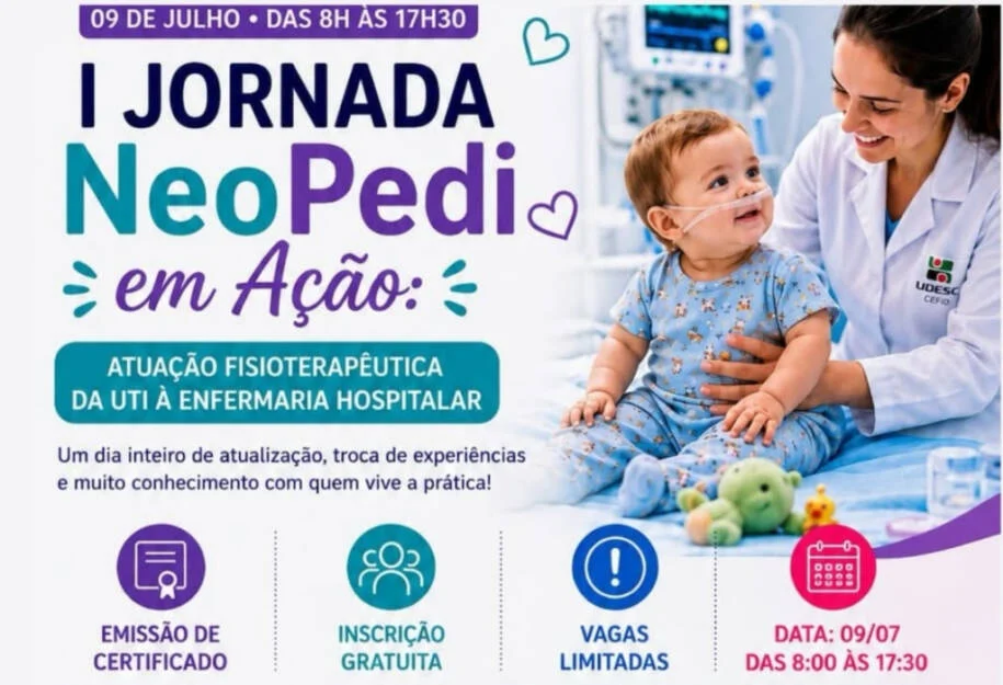 Udesc Cefid realiza 1ª Jornada NeoPedi em Ação com foco em UTI neonatal e pediátrica